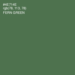 #4E714E - Fern Green Color Image